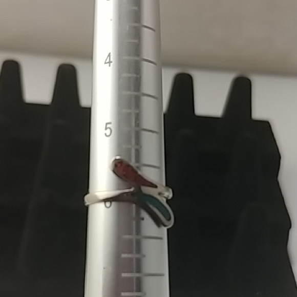 Unique Silver Ring with Colorful Inlay - Picture 6 of 6